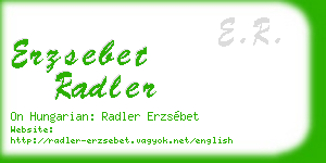erzsebet radler business card
